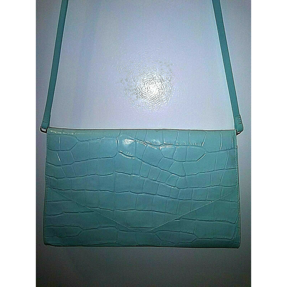 Handbags - Vintage Women's Borsetta Milano Leather Blue Shoulder Bag Crossbody Luxury Purse